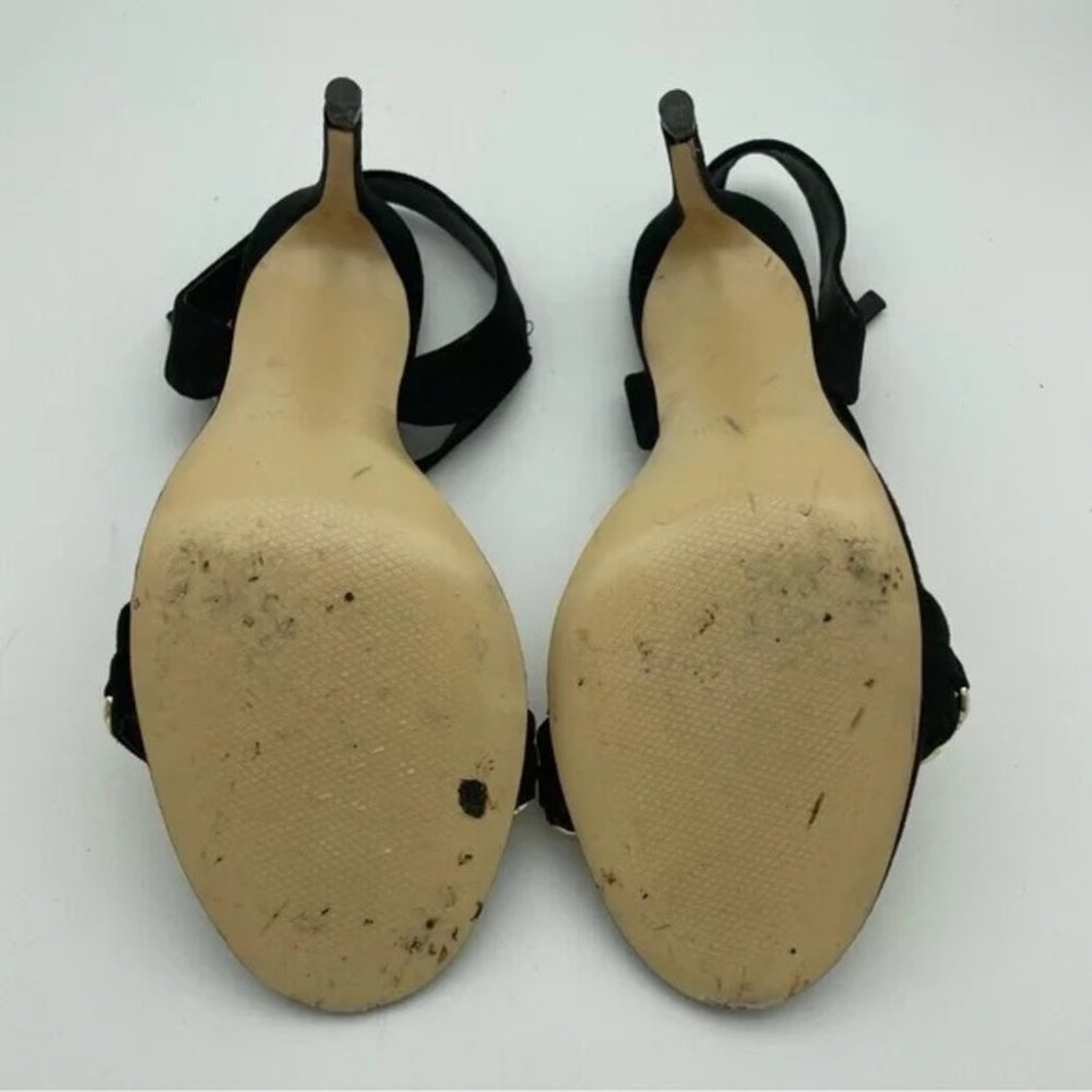 SOLD Zara Black Gold New High Heeled with Chain Sandals, Sz 8/39 - Picture 8 of 11